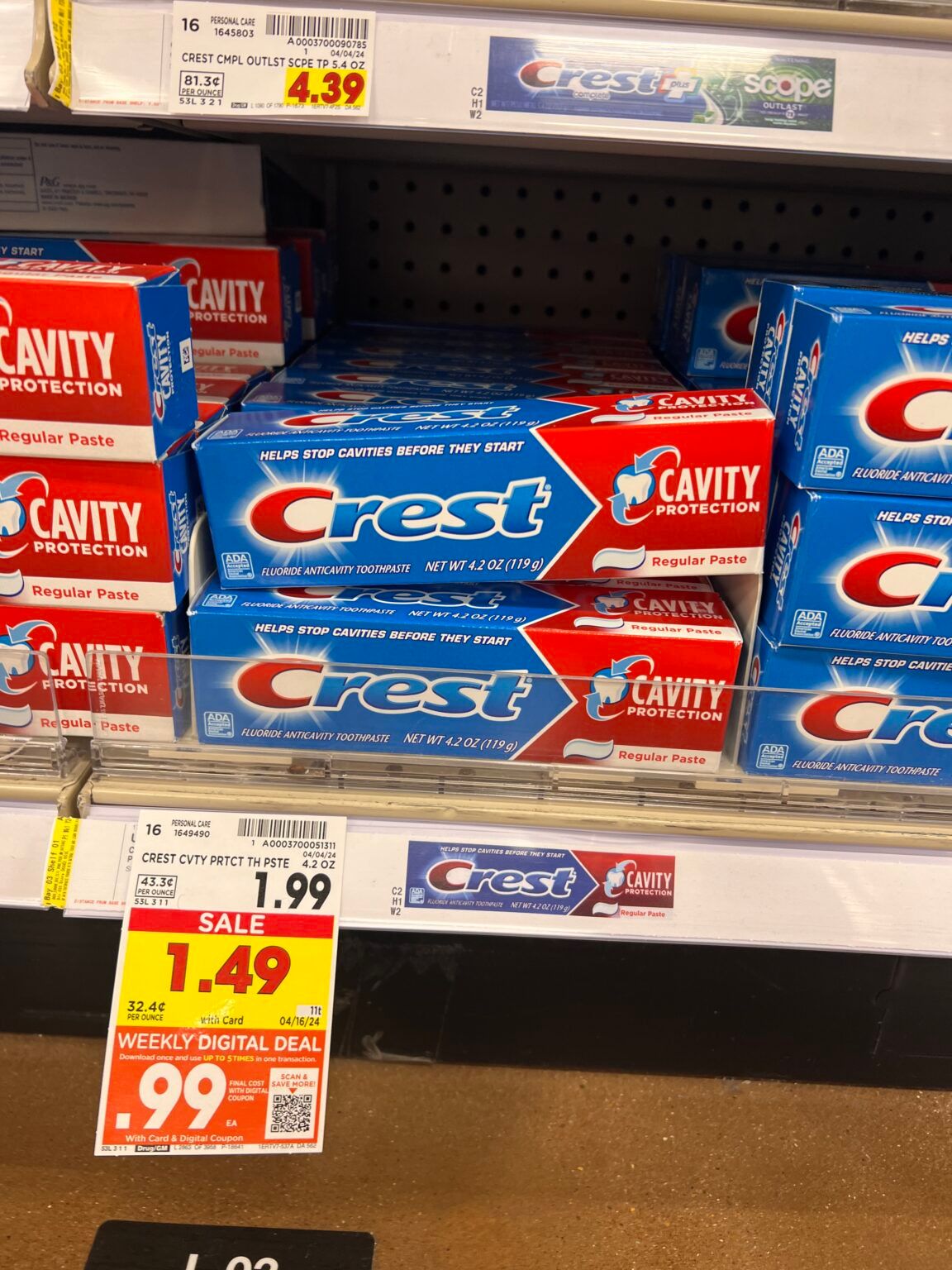 Crest Toothpaste or Oral-B Toothbrushes as low as 99¢! - Kroger Krazy