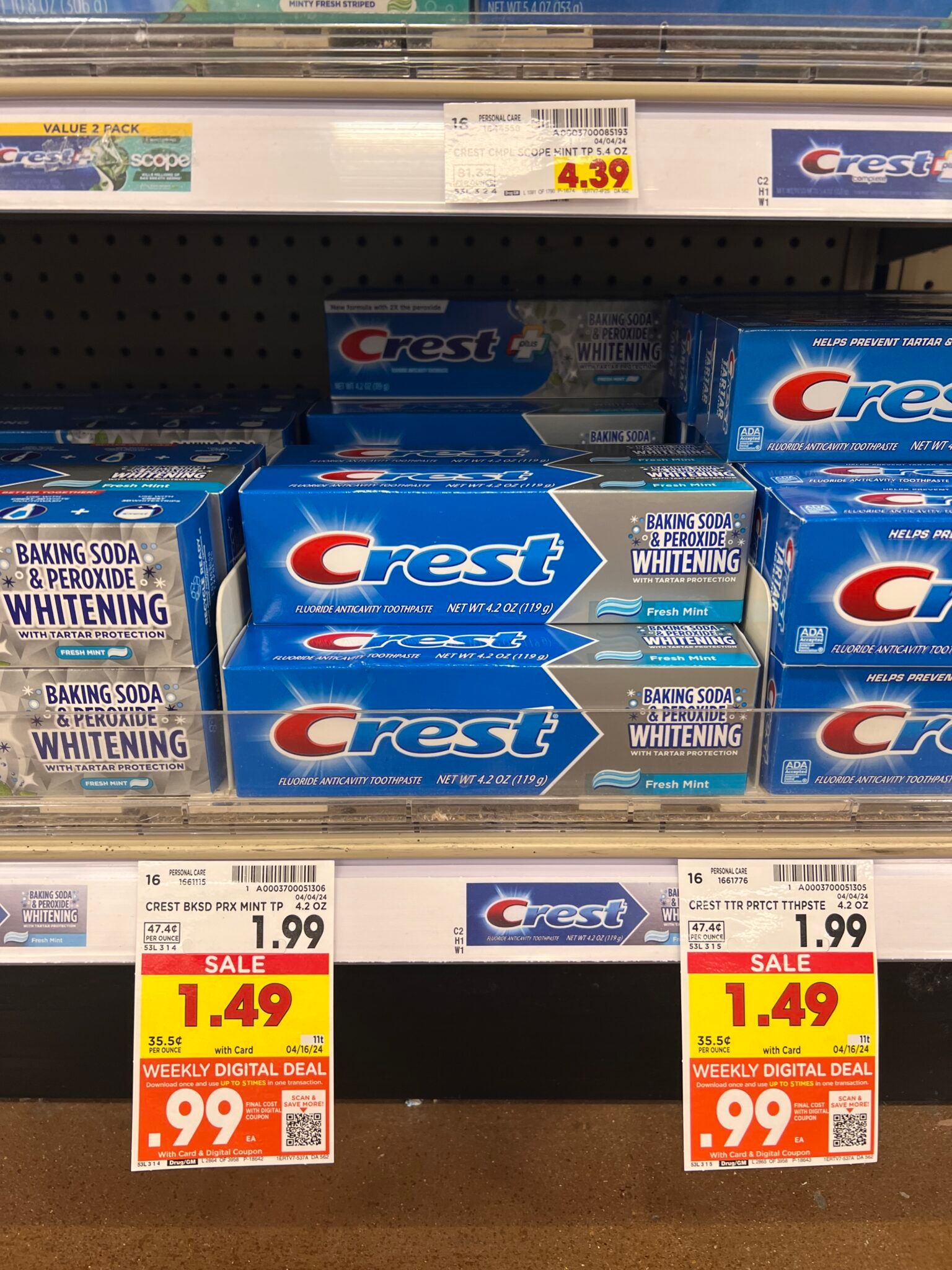 Crest Toothpaste or Oral-B Toothbrushes as low as 99¢! - Kroger Krazy