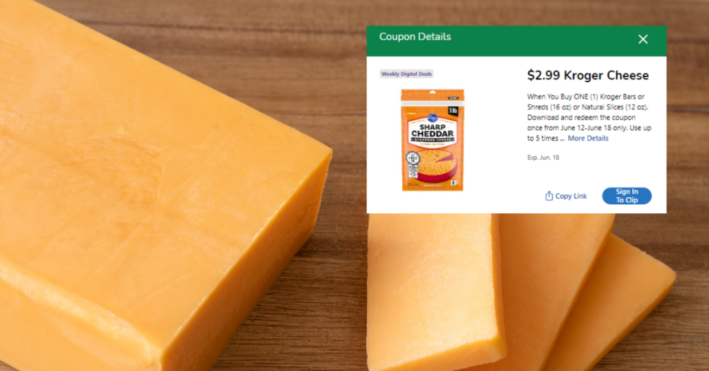 kroger cheese digital coupon