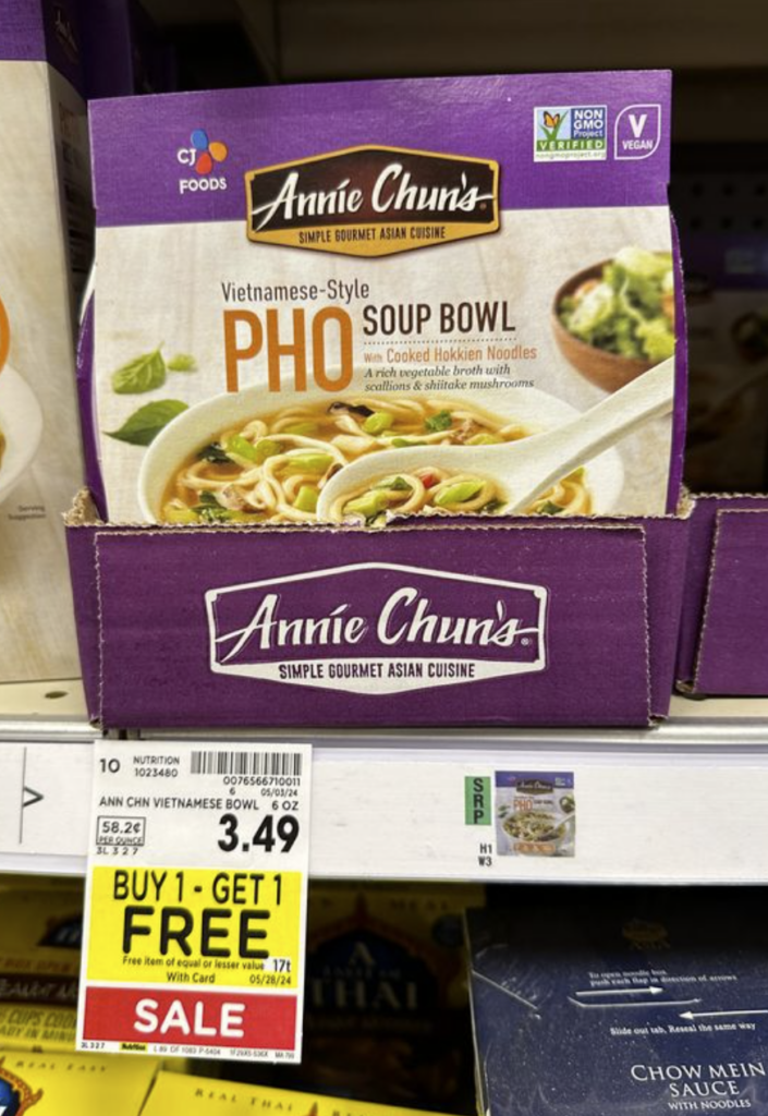 Annie Chun's Bowls Kroger Shelf Image