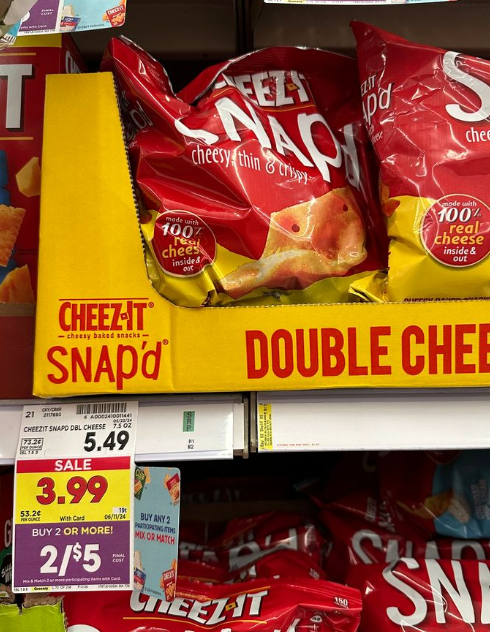 Cheez-It Snap'd Kroger Shelf Image