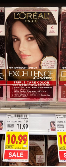 L'Oreal Excellence Hair Color Kroger Shelf Image