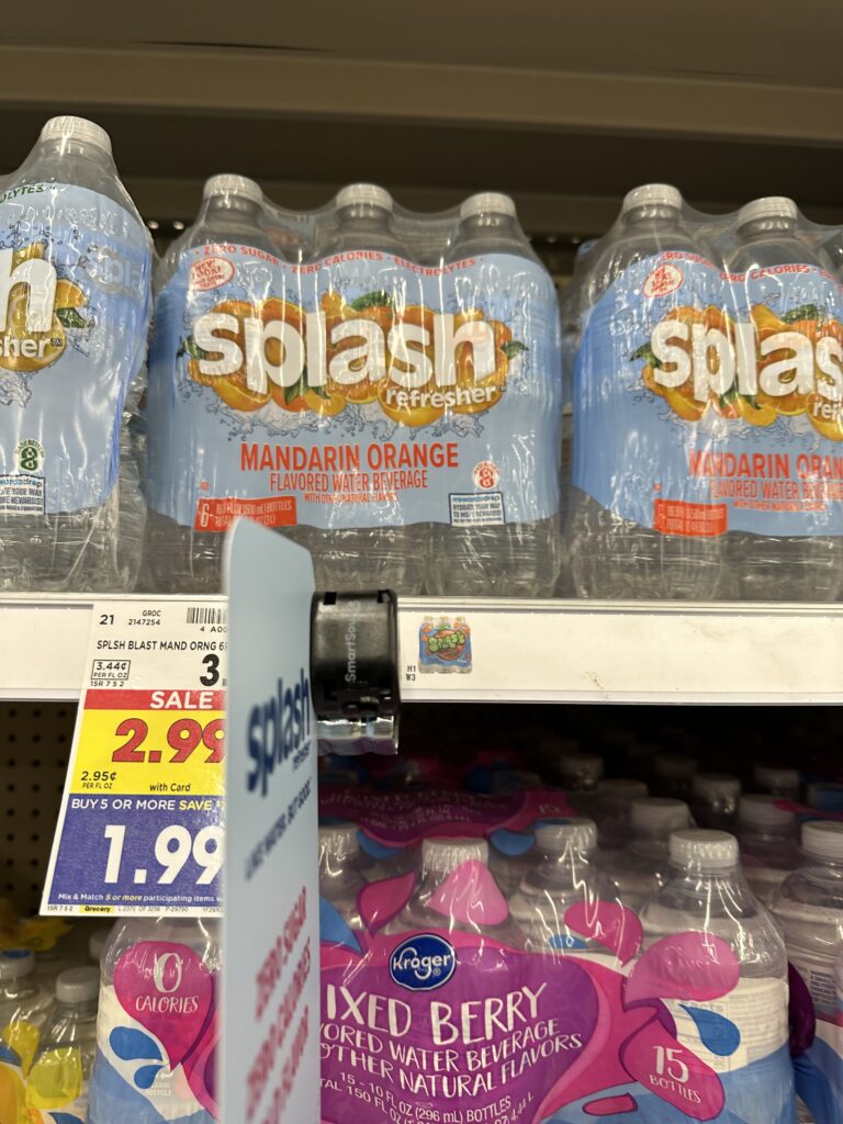 splash water kroger shelf image