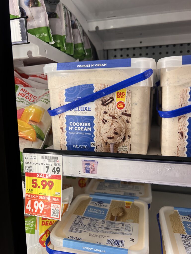 kroger pail ice cream kroger shelf image