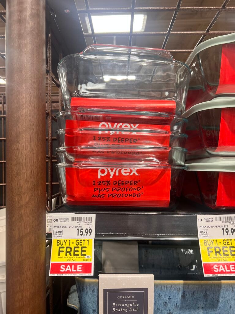 Pyrex B1g1 Free Kroger Shelf images