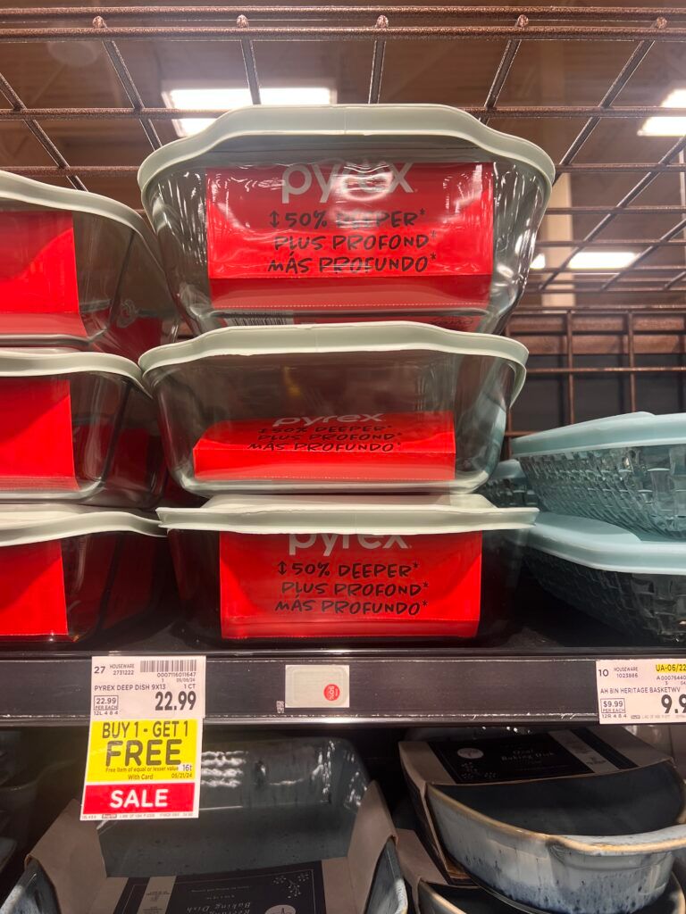 Pyrex B1g1 Free Kroger Shelf images