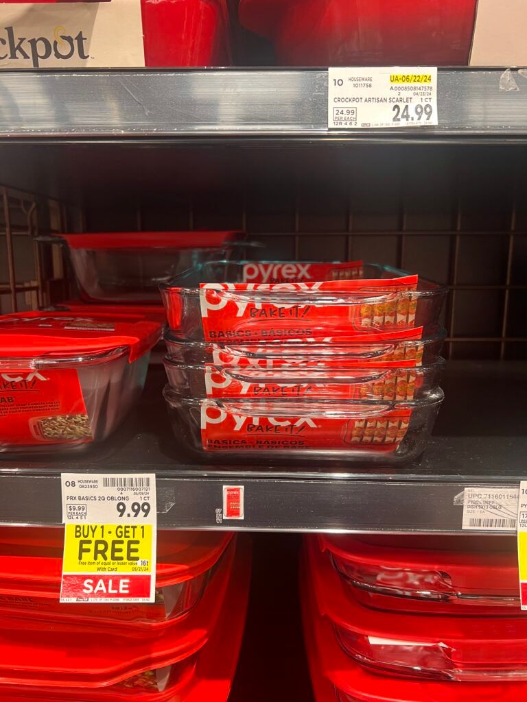 Pyrex B1g1 Free Kroger Shelf images