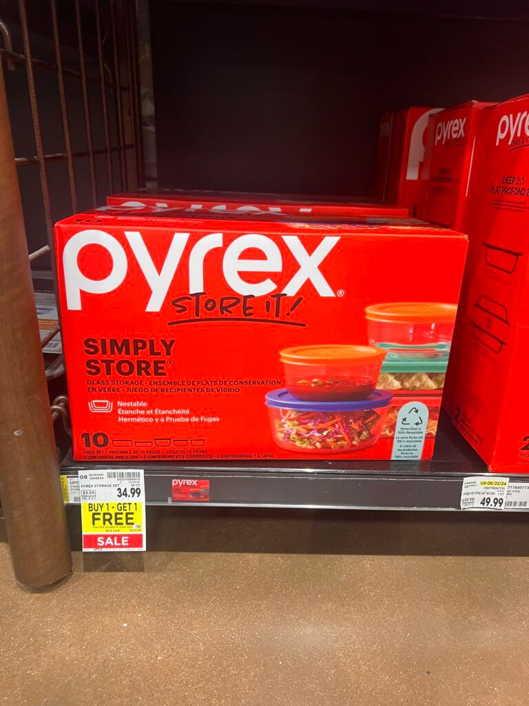 Pyrex B1g1 Free Kroger Shelf images