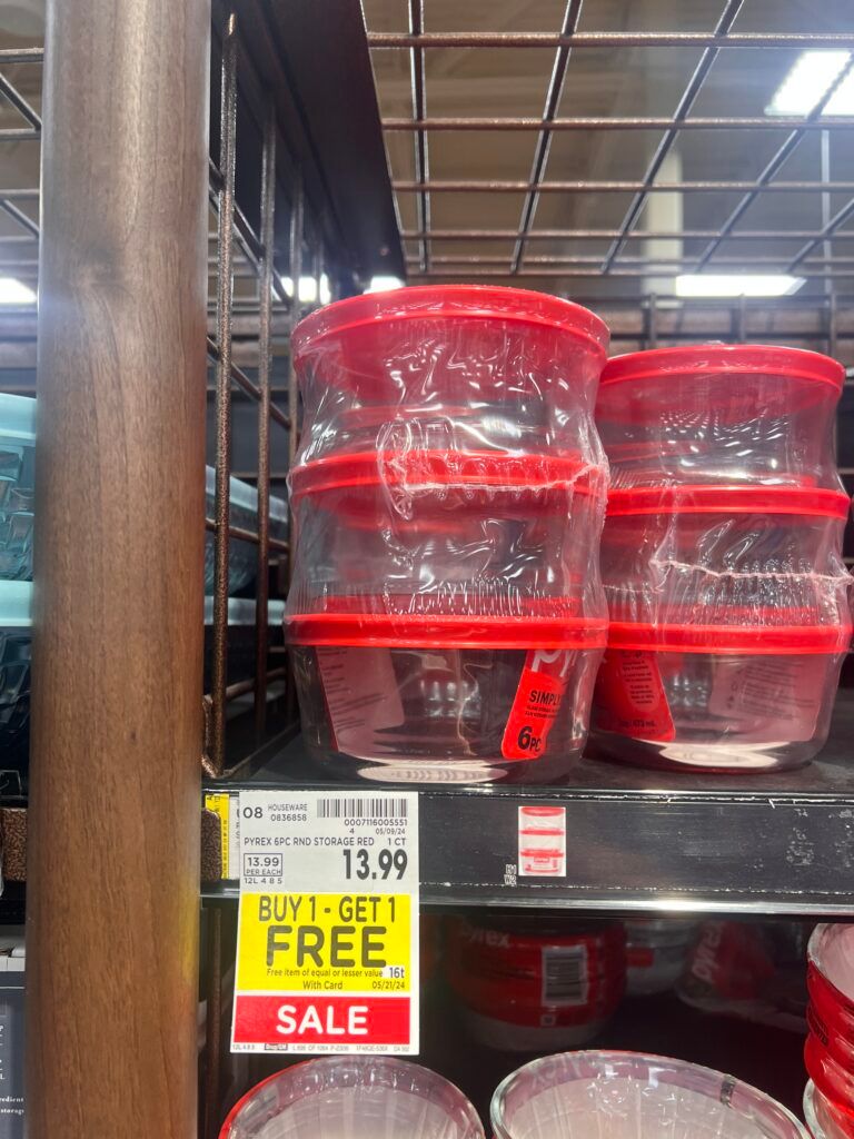 Pyrex B1g1 Free Kroger Shelf images