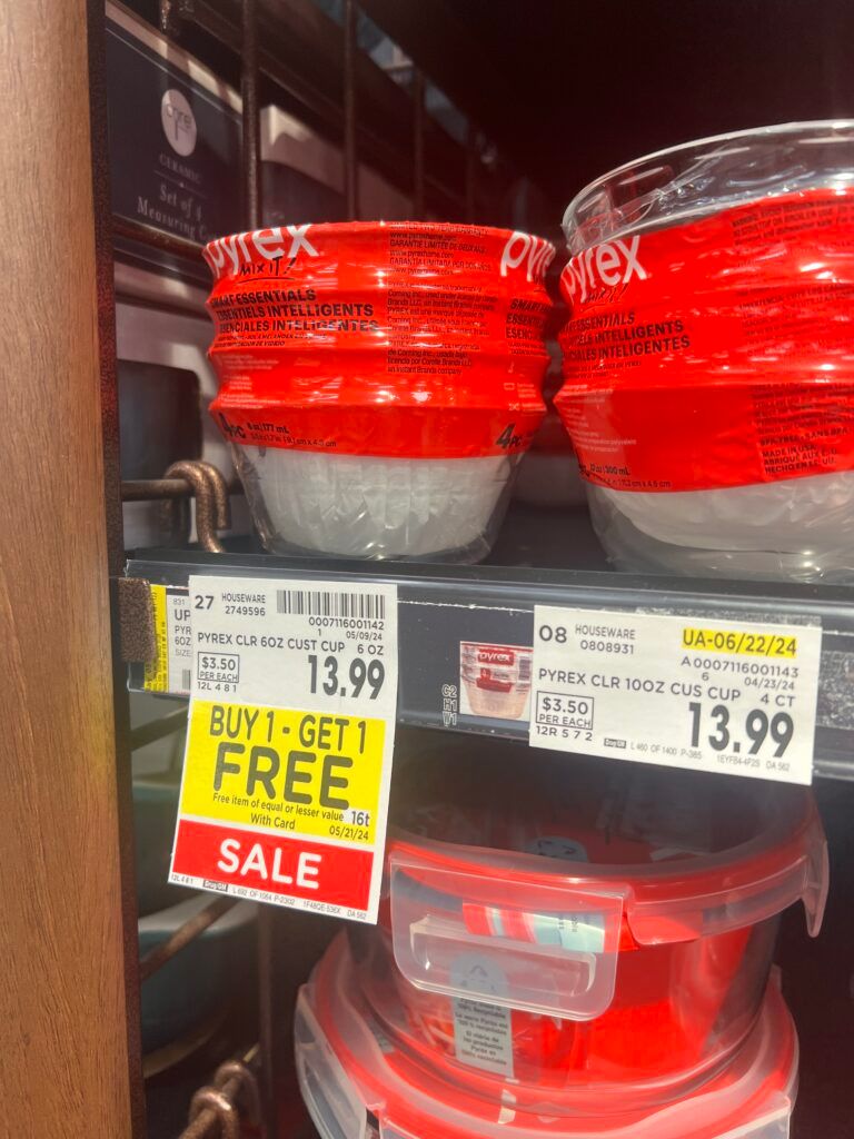 Pyrex B1g1 Free Kroger Shelf images