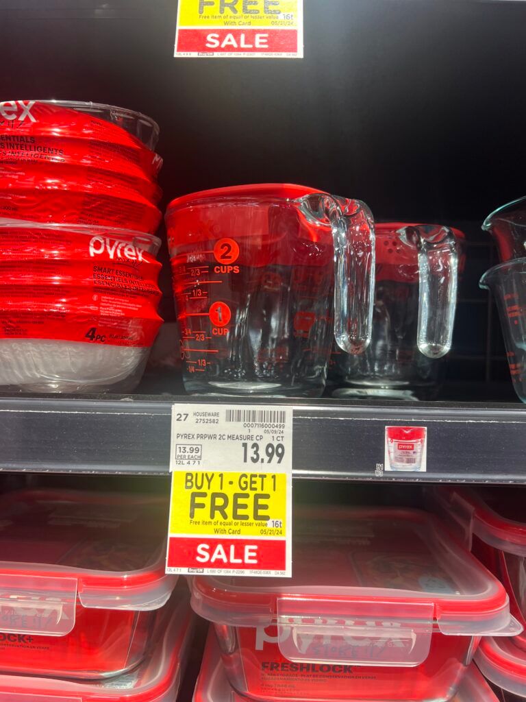 Pyrex B1g1 Free Kroger Shelf images