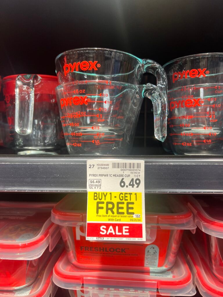 Pyrex B1g1 Free Kroger Shelf images