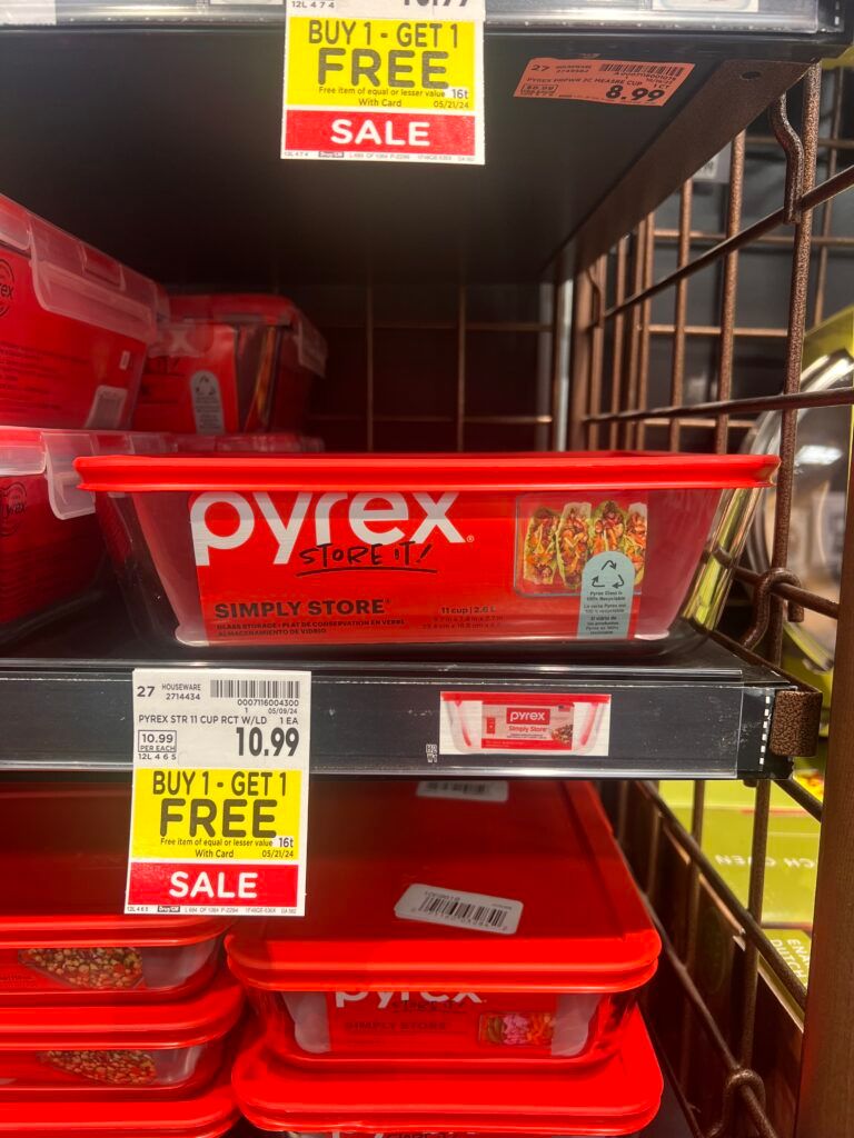 Pyrex B1g1 Free Kroger Shelf images