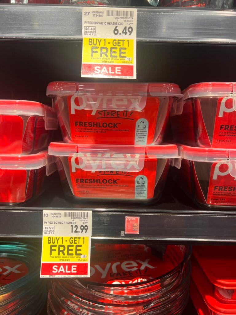 Pyrex B1g1 Free Kroger Shelf images