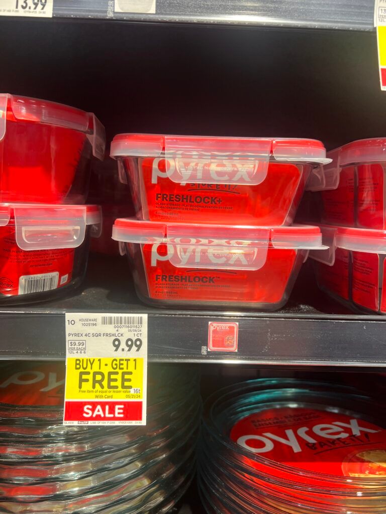 Pyrex B1g1 Free Kroger Shelf images