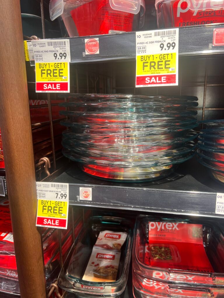 Pyrex B1g1 Free Kroger Shelf images