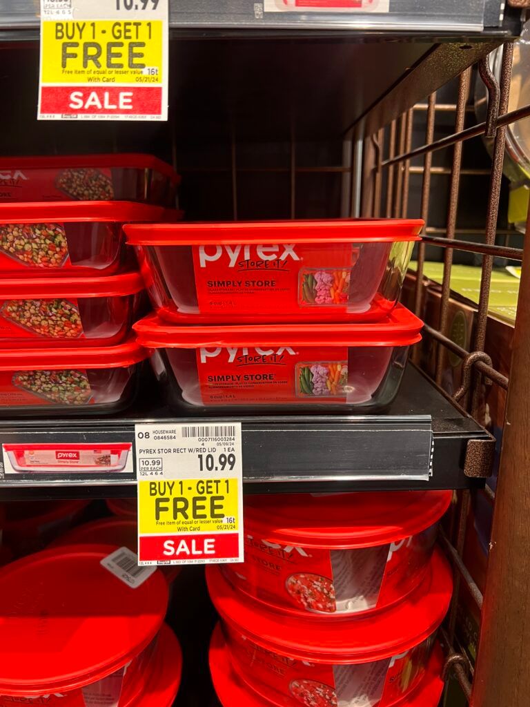 Pyrex B1g1 Free Kroger Shelf images