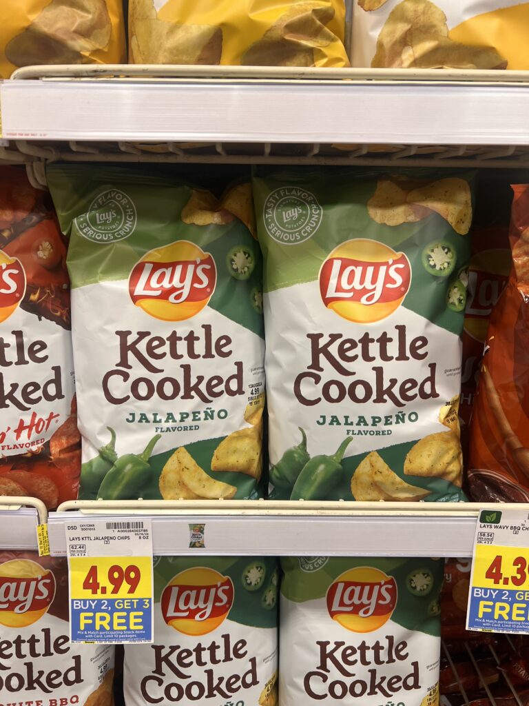 Lays Kettle Chips Kroger Shelf Image