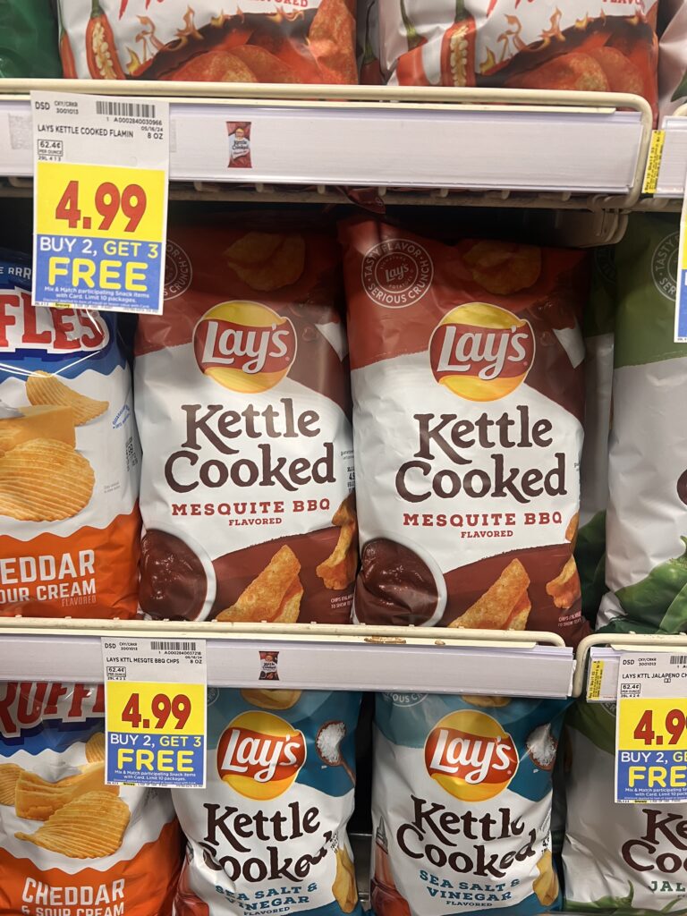 Lays Kettle Chips Kroger Shelf Image