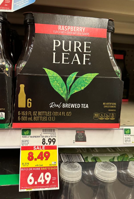 Pure Leaf Tea Kroger Shelf Image