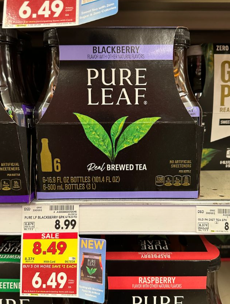 Pure Leaf Tea Kroger Shelf Image