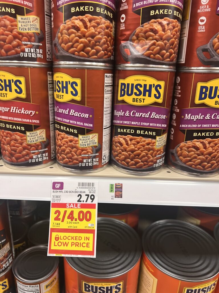 bush's and kroger baked beans shelf image (1)