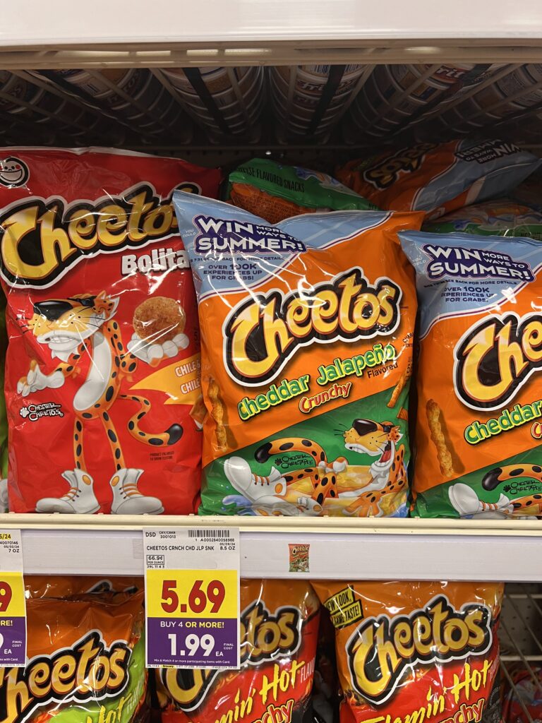 cheetos, fritos and lays kroger shelf image (1)
