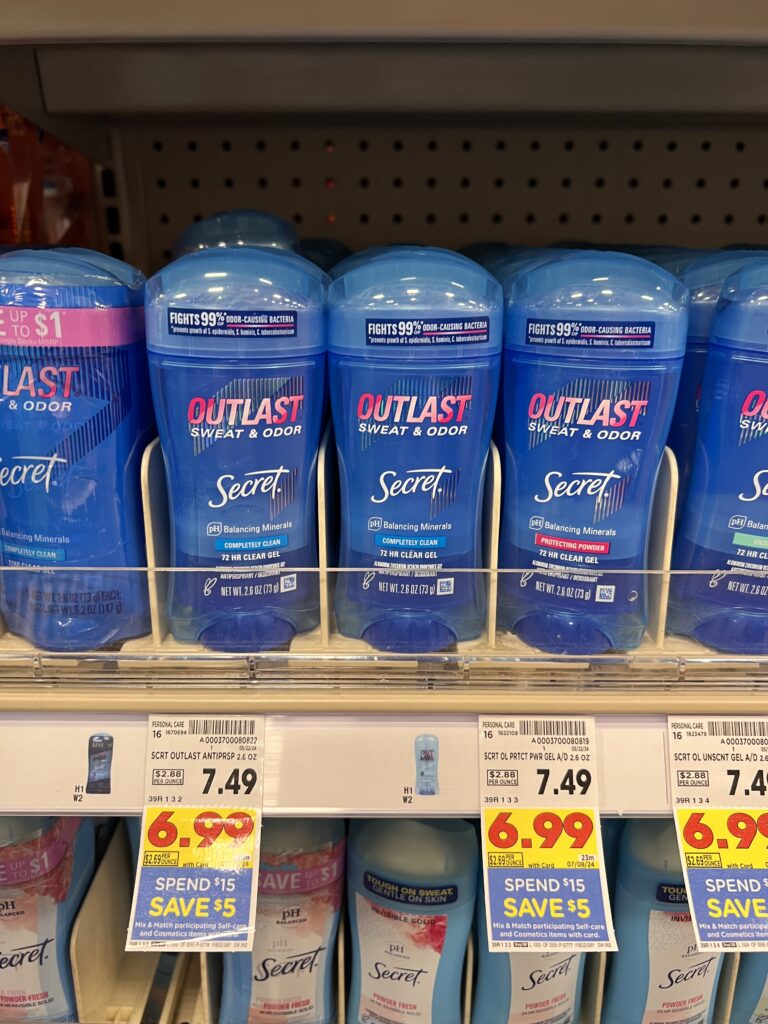 secret deodorant kroger shelf image (1)