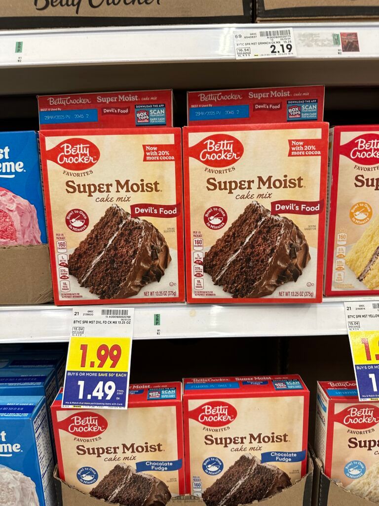 BC cake and brownie mix kroger shelf image (1)