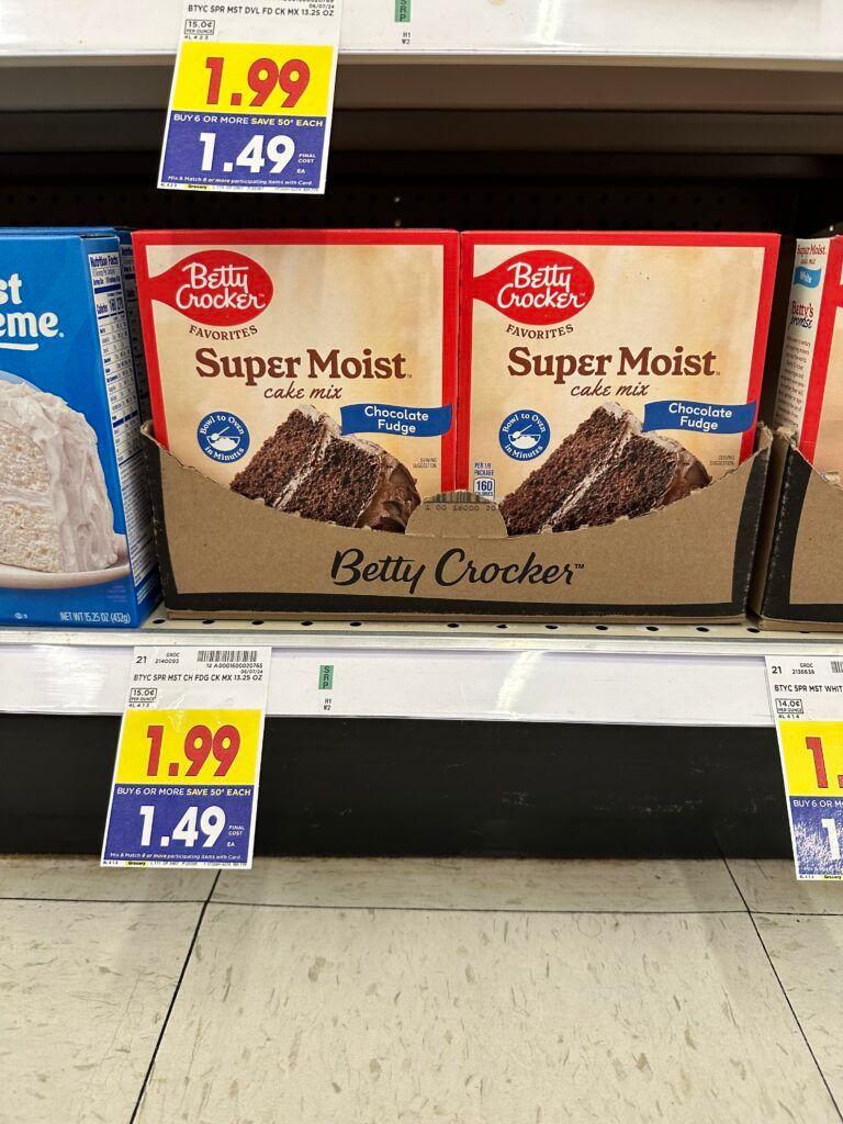 BC cake and brownie mix kroger shelf image (1)