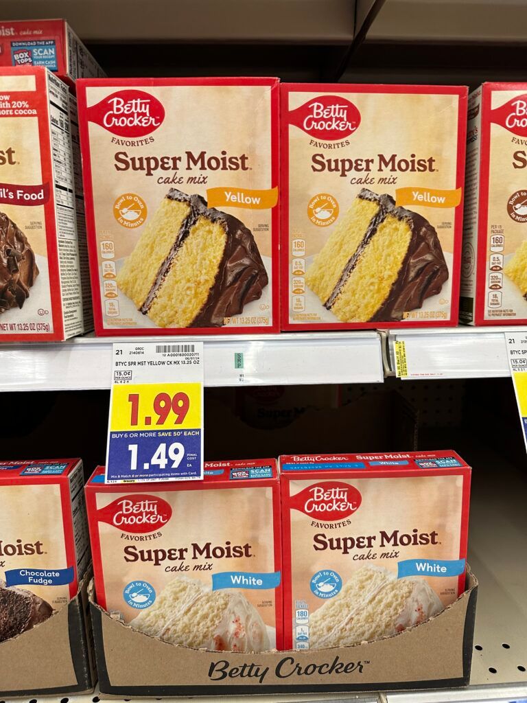 BC cake and brownie mix kroger shelf image (1)