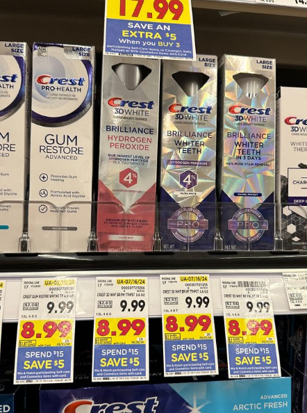 Crest Toothpaste Kroger Shelf Image