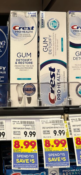 Crest Toothpaste Kroger Shelf Image