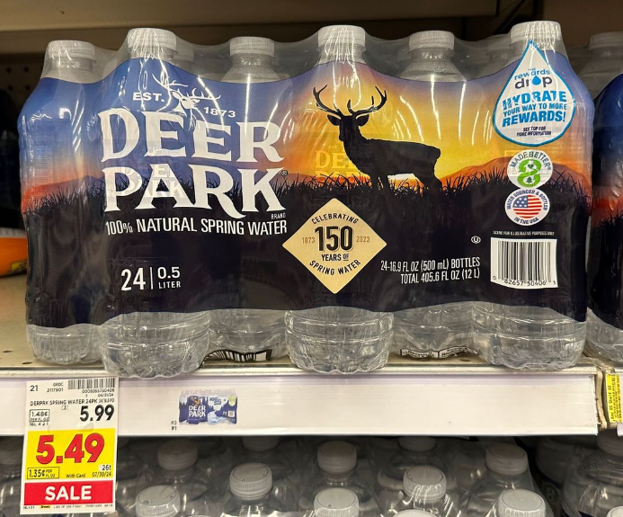 Deer Park Water kroger shelf image