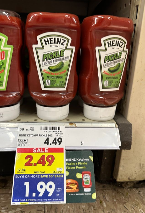 Heinz Pickle Ketchup Kroger Shelf Image