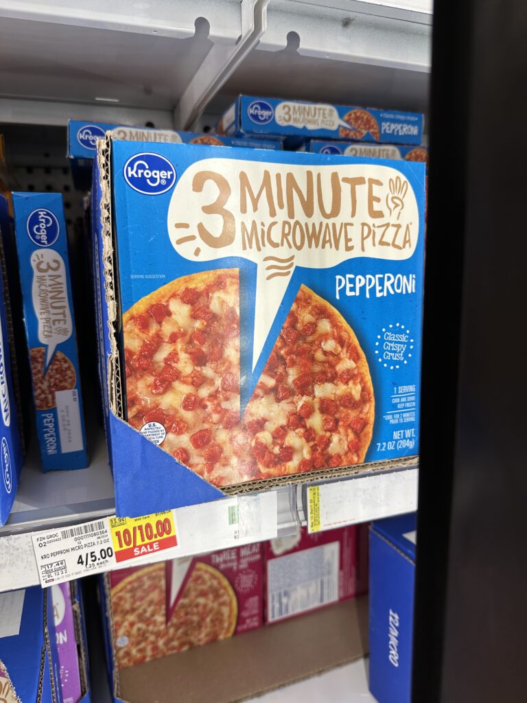 Kroger 3 minute pizza shelf image