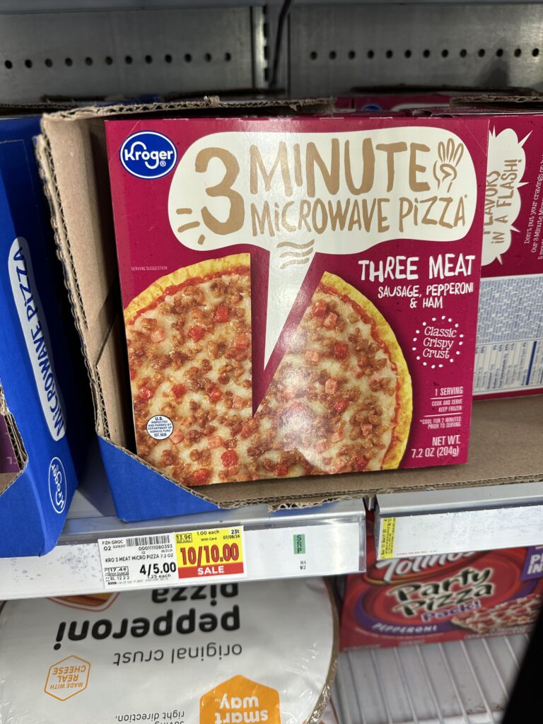 Kroger 3 minute pizza shelf image