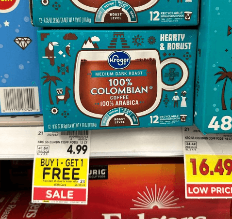 Kroger Coffee K-cups shelf image