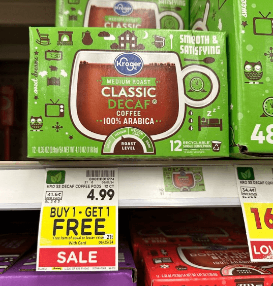 Kroger Coffee K-cups shelf image