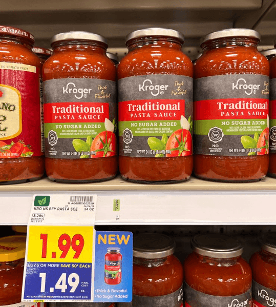 Kroger Pasta Sauce Shelf Im