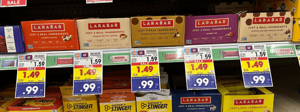 Lara Bar Singles Kroger Shelf Image