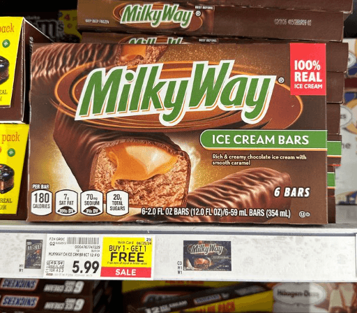 Mars Ice Cream Bars Kroger Shelf IMage