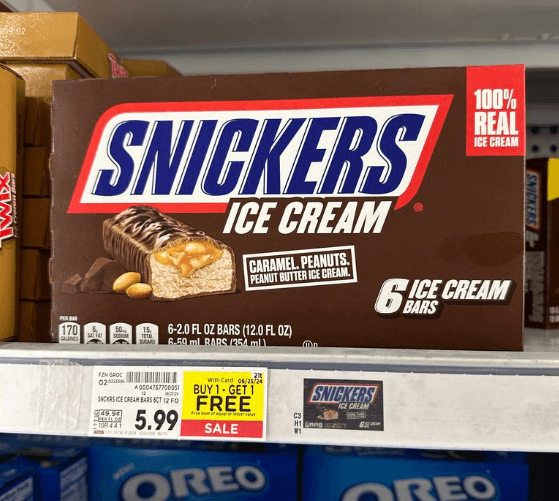 Mars Ice Cream Bars Kroger Shelf Image