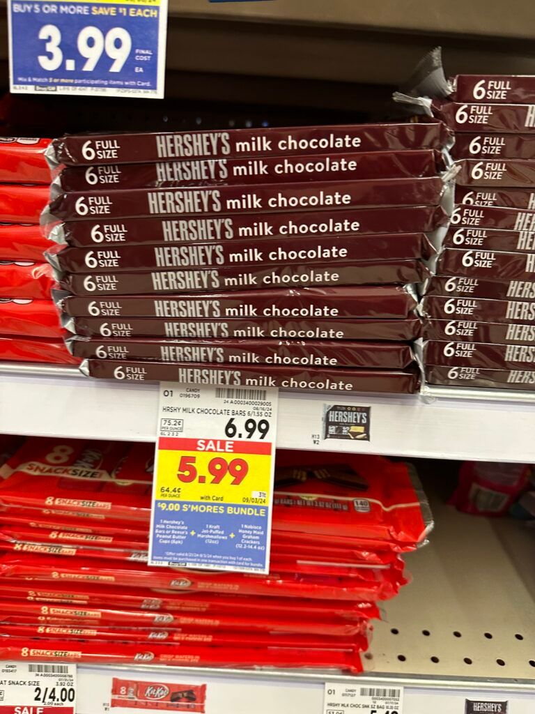 Hershey Bars Kroger Shelf Image