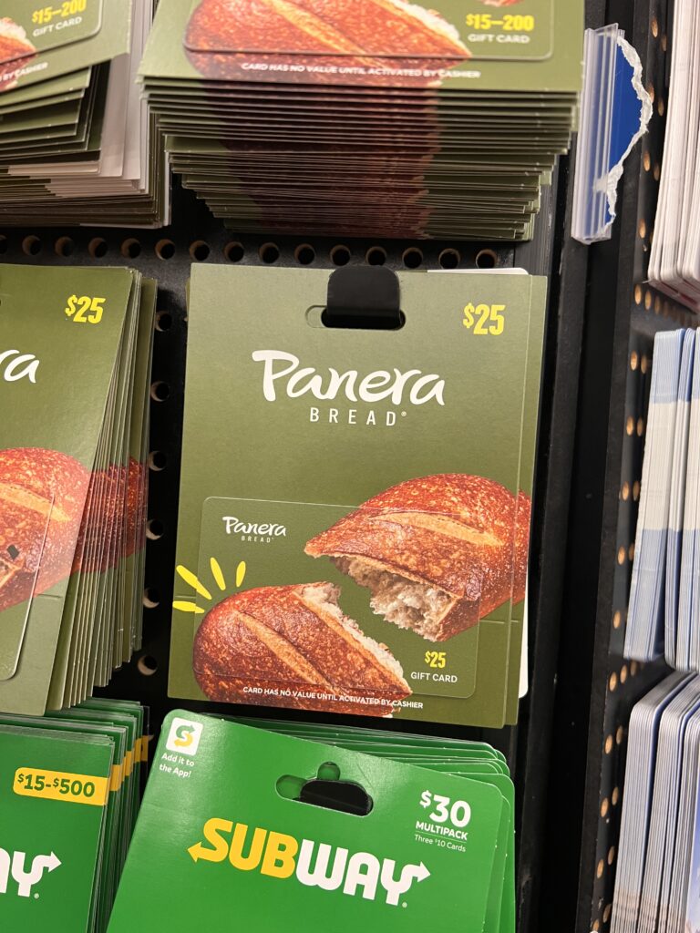 Panera Gift Card Kroger Shelf Image