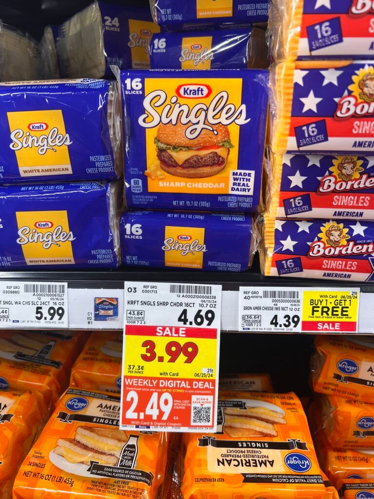 kraft single kroger shelf image