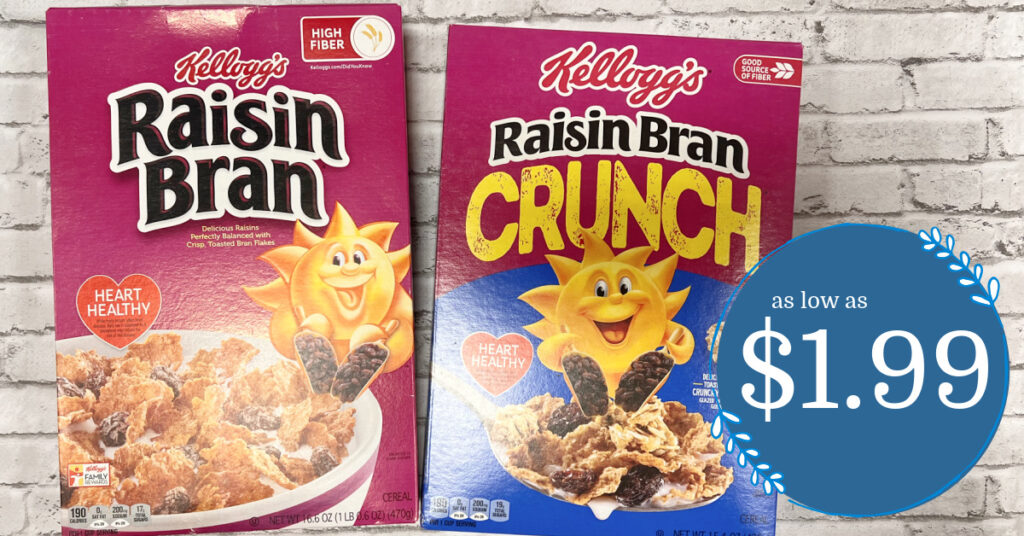 Raisin Bran & Raisin Bran Crunch is as low as $1.99 at Kroger! (Reg $4. ...