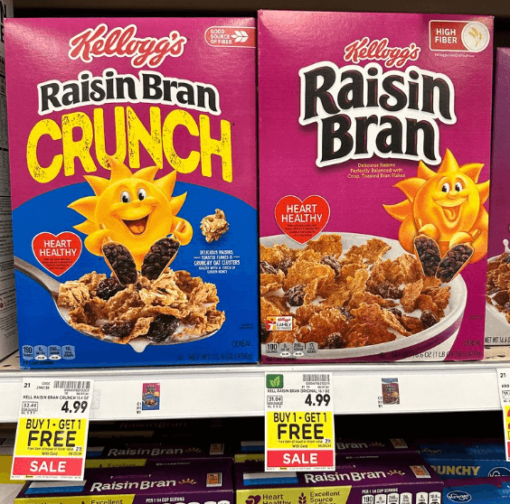 Raisin Bran Kroger Shelf Image