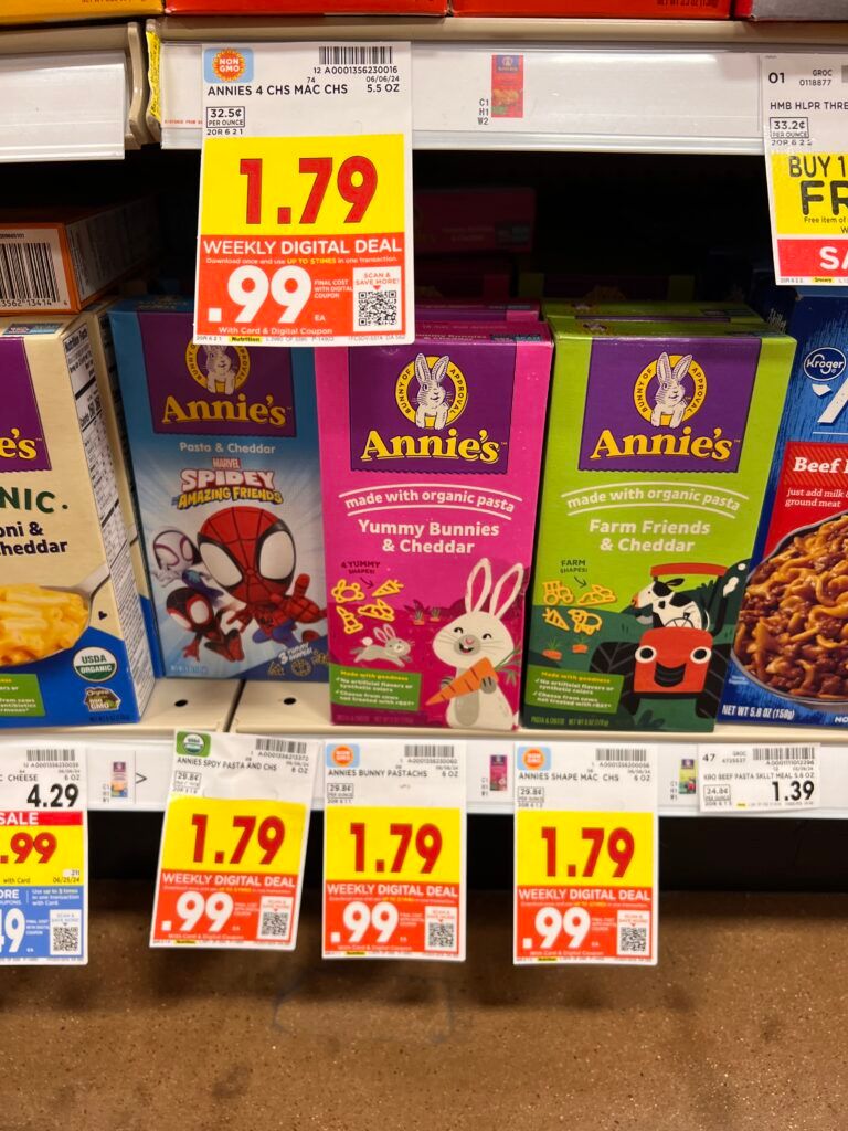 annie's mac and chees kroger shelf image (1)