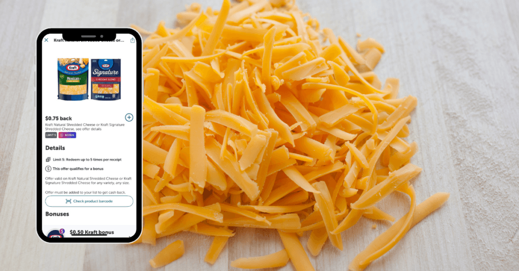 kraft shredded cheese ibotta rebate kroger